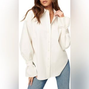 Good American Women’s Tabbed Poplin Shirt